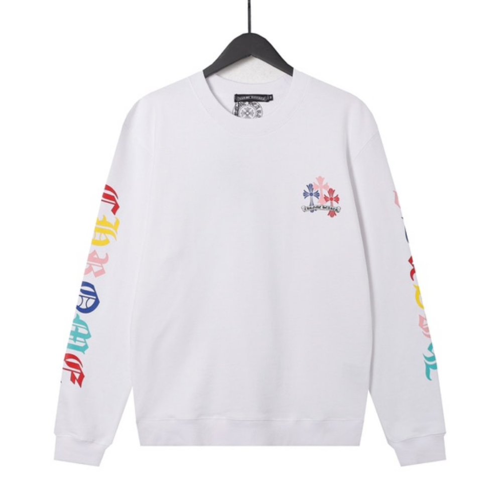 Chrome Hearts 7 Color Logo Print CrewNeck Sweatshirt